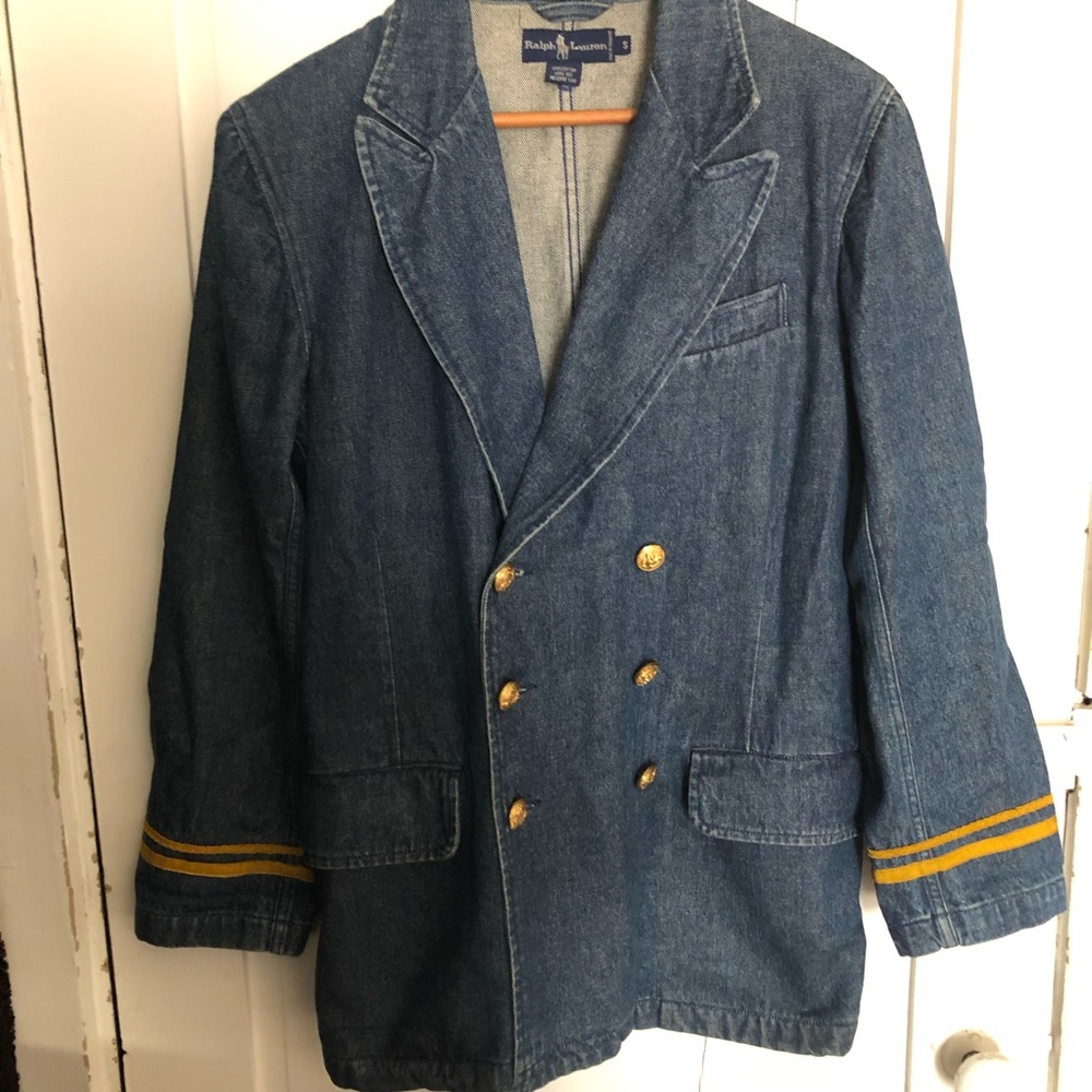 Vintage Ralph Lauren double breasted denim jacket